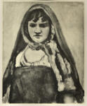 Mainssieux, Lucien , L'araba giovane con mantello blu