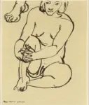 Matisse, Henri , Studio di donna che si stringe il ginocchio