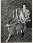 Matisse, Henri , Odalisca in una poltrona a righe