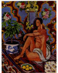 Matisse, Henri , Figura decorativa su fondo ornamentale