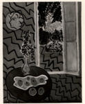 Anonimo , Matisse, Henri - sec. XX - Interno rosso, natura morta su tavolo bleu