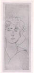 Matisse, Henri , Bust of young Woman in a Large Hat