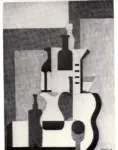 Ozenfant, Amedee , Composition aux bouteiles et guitare