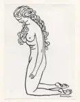 Rouveyre, Andrè , - donna nuda inginocchiata