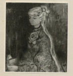 Roux, V. , Ragazza con rosa -