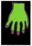 de Saint Phalle, Niki , - mano verde su fondo nero