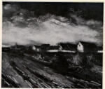 Vlaminck, Maurice , Champ de blé et village