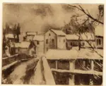 Vlaminck, Maurice , Le lavoir sous la neige