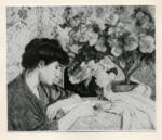 Valtat, Louis , - giovane donna che legge con azalea