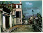 Anonimo , Utrillo, Maurice - sec. XIX - La rue du Mont-Cenis
