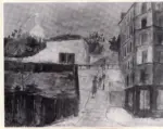 Utrillo, Maurice , La maison de Berlioz-Rue du Mont-Cenis