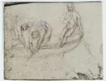 Canova, Antonio , Studio di uomini in barca