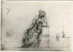 Canova, Antonio , Studio di figura maschile seduta con ampio mantello