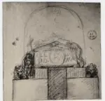 Canova, Antonio , Schizzo per il Monumento a Clemente XII