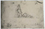 Canova, Antonio , Raffigurazione di un uomo inginocchiato