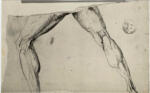 Canova, Antonio , - Frammento di uno studio di nudo maschile
