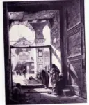 Bauernfiend, Gustave , The gate of the Great Mosque, Damascus