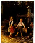 von Bremen, Johann Georg Meyer , Children playing at a well
