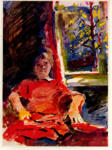 Corinth, Lovis , Das rote kleid