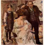 Anonimo , Corinth, Lovis - sec. XIX/ XX - Der kunstler und seine Familie