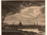 Dahl, Johann Christian , Dresden bei Mondschein -