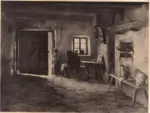 von Defregger, Franz , Bauernhausflur -