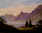 Friedrich, Caspar David , Die Landschaft mit gebirgssee