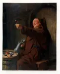 Grutzner, Eduard , Ritratto di frate con bicchiere di vino