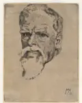 Klinger, Max , Ritratto di uomo con carba