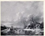Klombbek, Johann Bernard , A winter scene -