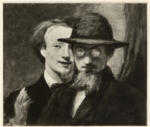 Von Marees, Hans , Selbstbildnis mit Lenbach