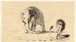 Von Menzel, Adolf , L'elefante e il leone