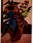 Modersohn - Becker, Paula , Vaso di fiori con girasole
