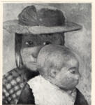 Modersohn - Becker, Paula , - Mamma con bambino