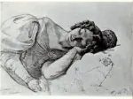 Neureuther, Eugen , Fra&uuml;dlein in St. Simon, schlafend