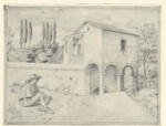 Olivier, Friedrich , Giovane contadino in riposo davanti alla sua casa di campagna