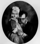 von Lenbach, Franz , son portrait par lui-meme avec sa fille marion
