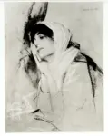 von Lenbach, Franz , Portrait of Eleonora Duse