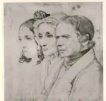 Lucas, August , Portrait of the artist's parents and of his sister -