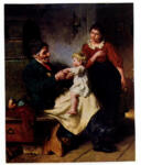 Schlesinger, Felix , - Vecchio che gioca con un bambino
