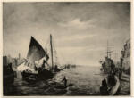 Schonleber, Gustav , - veduta di porto con barche