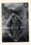 Moritz von Schwind, Ludwig , - donna nuda dai capeli lunghi in un lago