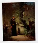 Spitzweg, Carl , - uomo che legge il giornale in giardino