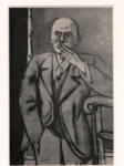 Beckmann, Max , Self portrait in blue jacket