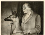 Dix, Otto , Portrat mit hund -
