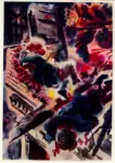 Grosz, George , Street fight, from the roof