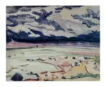 Heckel, Erich , - veduta di spiaggia con nuvole in cielo