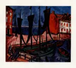 Heckel, Erich , - porto con barche