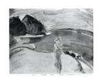 Heckel, Erich , - veduta di paesaggio marino con figura femminile