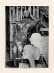 Heiliger, Bernhard , - figura femminile e teste di uomo e donna